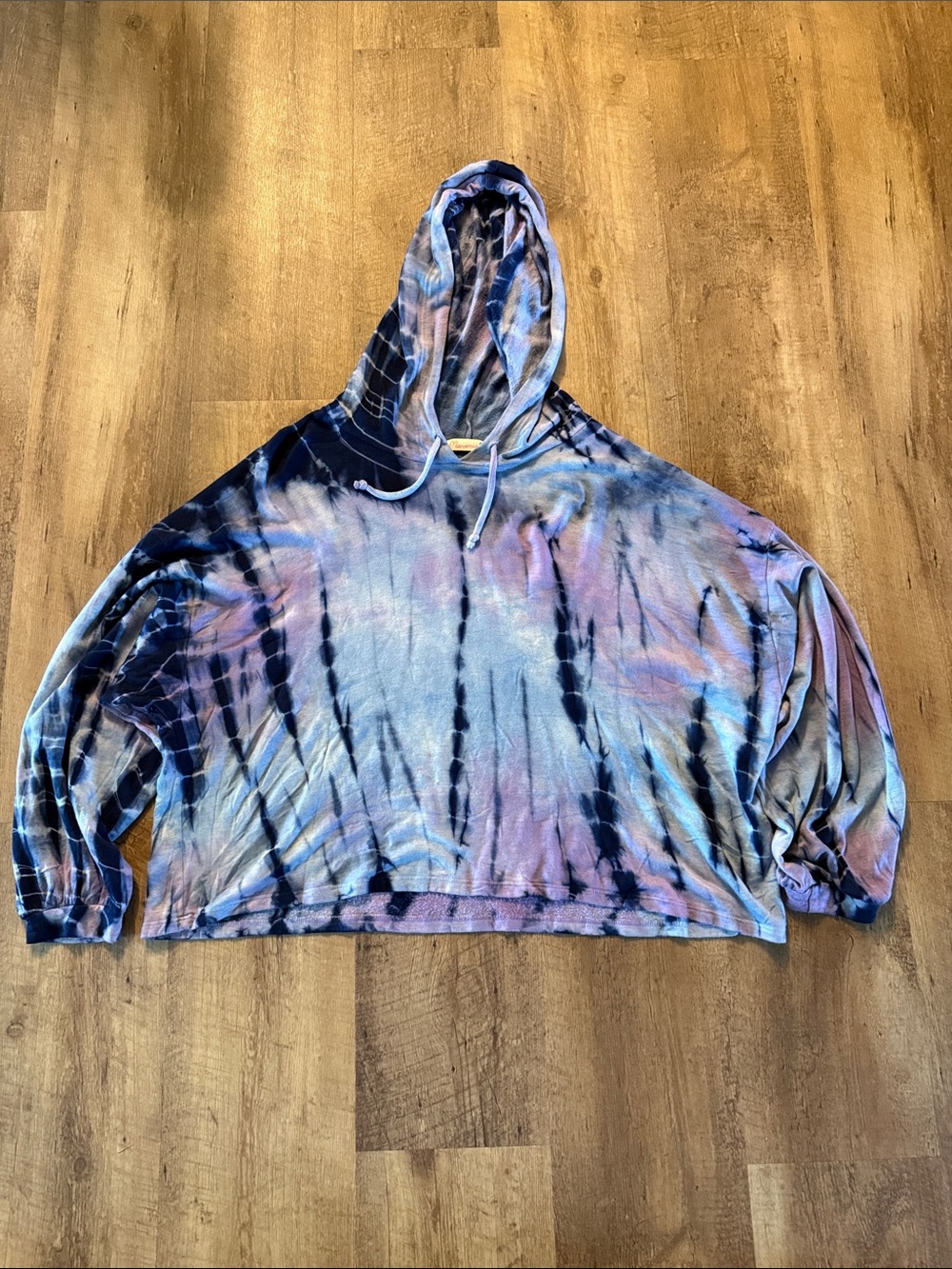 💜 Blue & Lavender Tie Dye Oversized Hoodie 💜